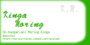 kinga moring business card